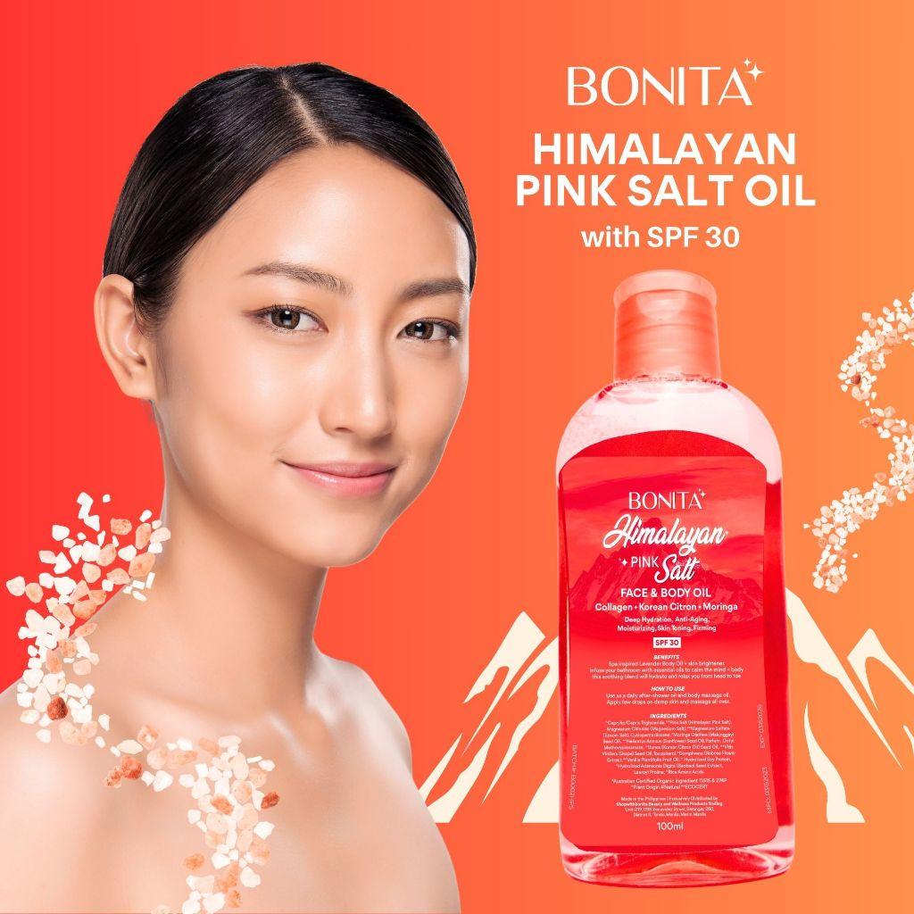 BUY 1 TAKE 2  Himalayan Pink Salt Face and Body Oil with SPF 30, Korean Citron, Collagen, Moringa | Organic